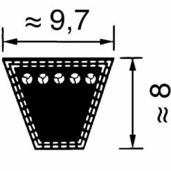 MITSUBOSHI SPZ772 - Courroie SPZ772 (10x772mm Ld) -Motoculteur et accessoire Soldes 10401304 2