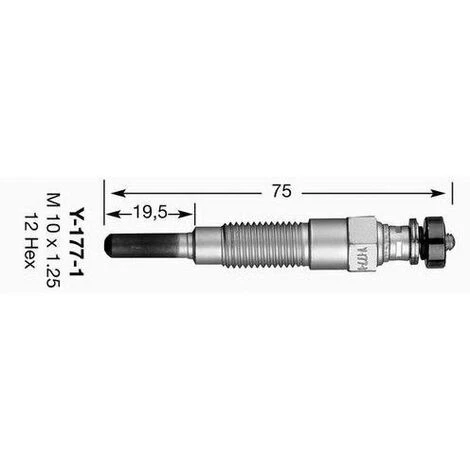 Bougie De Prechauffage NGK Y-107-1 3 Bougie De Prechauffage NGK Y-107-1