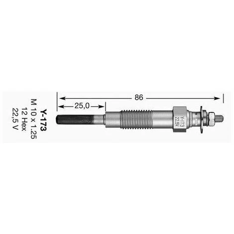 Bougie De Prechauffage NGK Y-173 3 Bougie De Prechauffage NGK Y-173