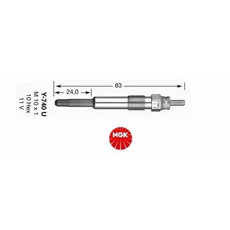Bougie De Prechauffage NGK Y-740U DP22 3 Bougie De Prechauffage NGK Y-740U DP22