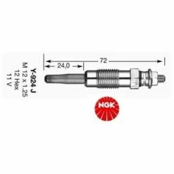 NGK Bougie De Prechauffage Y-924J DPBL2NO01
